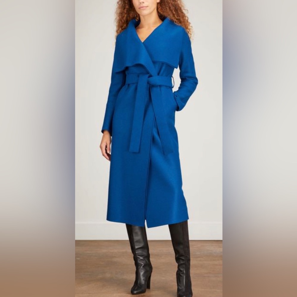 BNWT Harris Wharf London Long Volcano coat pressed wool